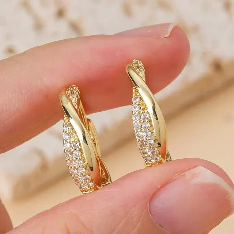 Exclusive Twisted Zircon Earrings