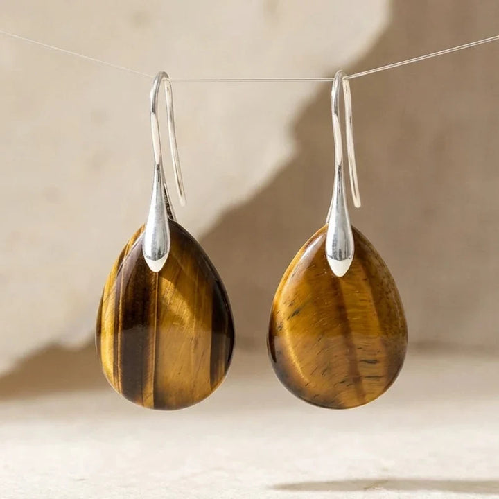 Tiger's Eye Drop Earrings
