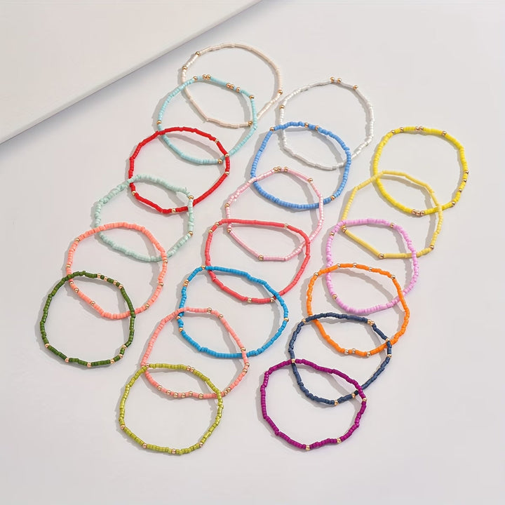 Boho Colorfull Beaded Bracelet Set