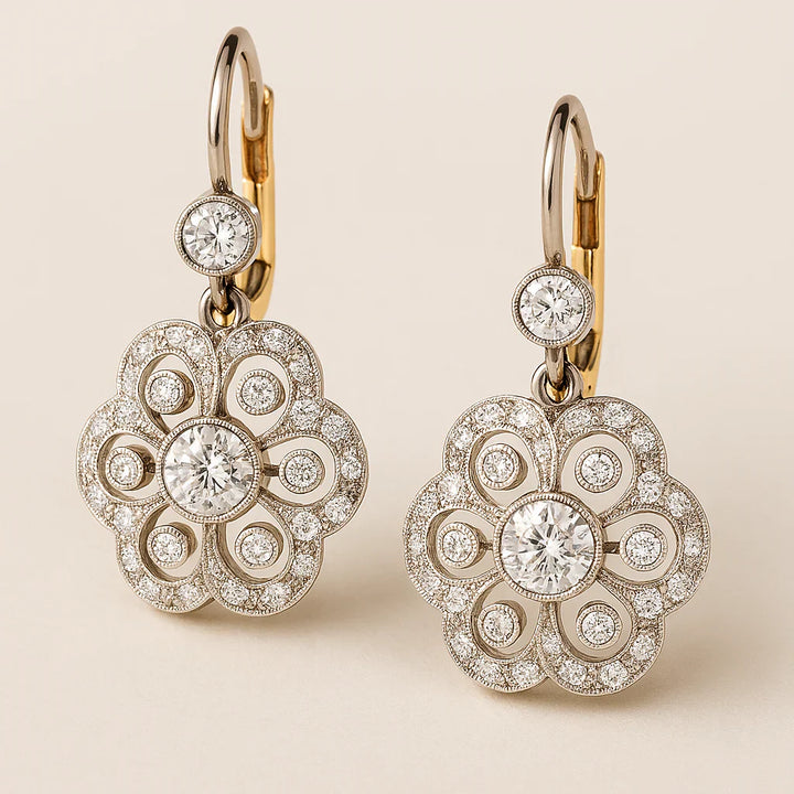 Crystal Mandala Retro Earrings