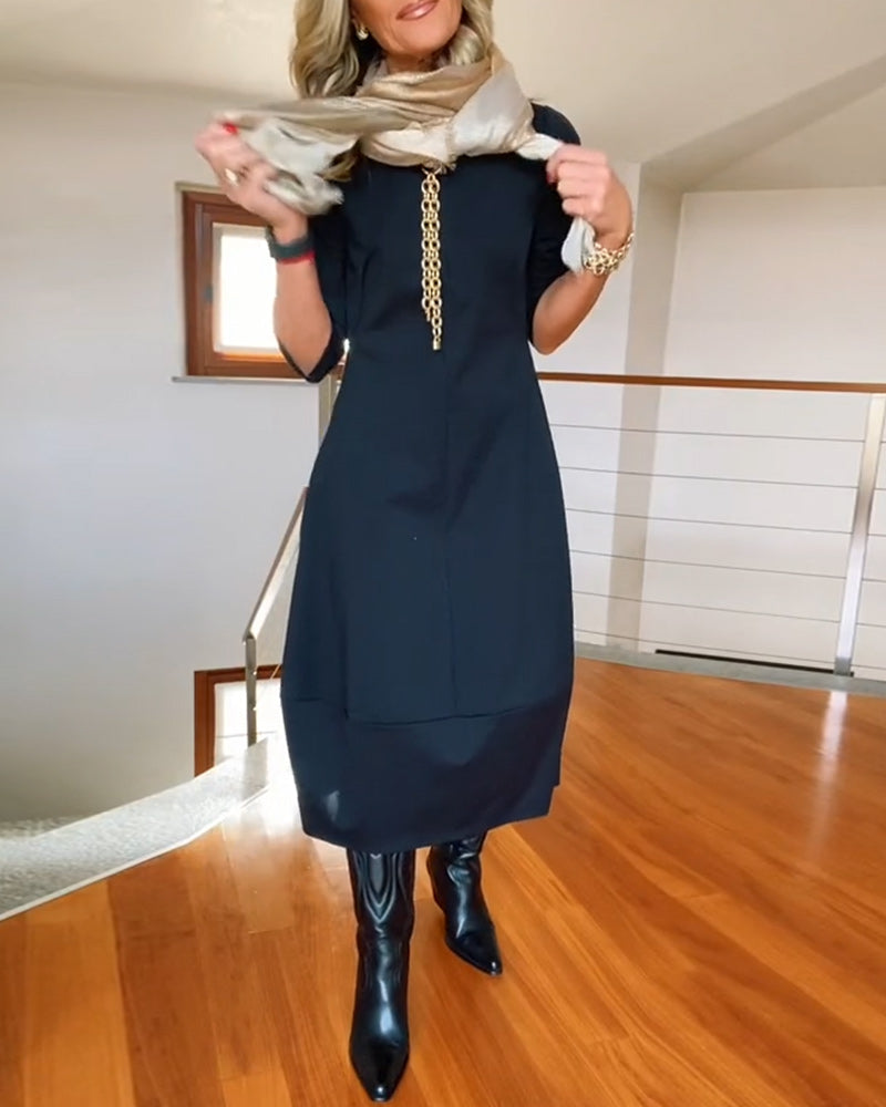 Women's Dress | Round Neck Midi