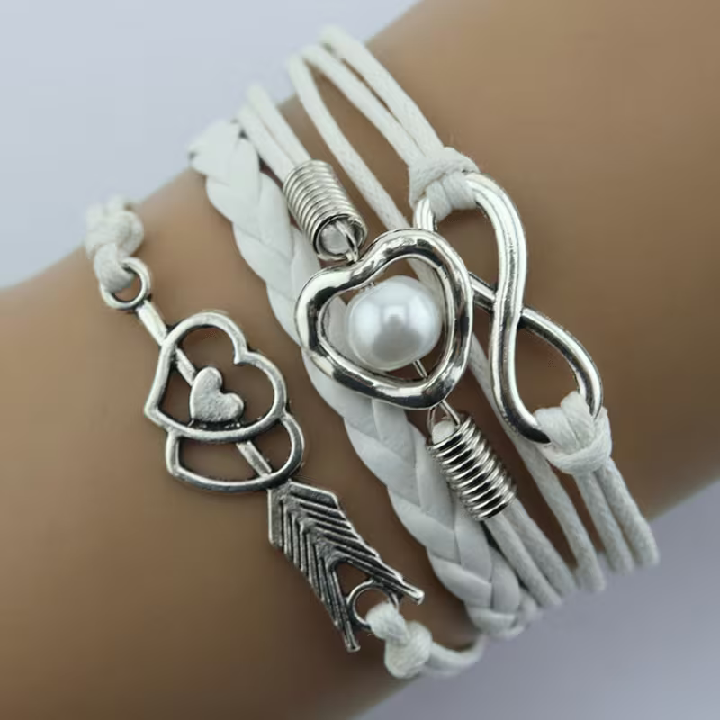 Cupid's Bow Multicolor Heart Bracelet