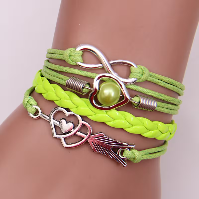 Cupid's Bow Multicolor Heart Bracelet