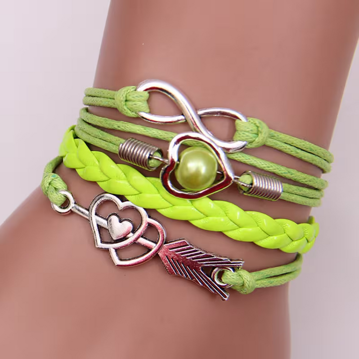 Cupid's Bow Multicolor Heart Bracelet