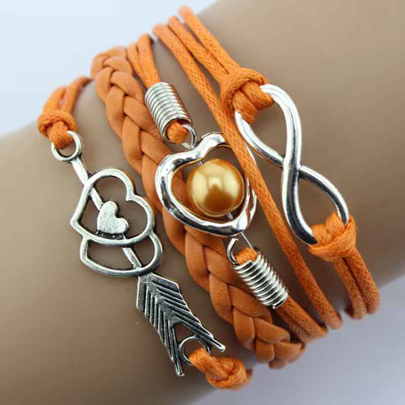 Cupid's Bow Multicolor Heart Bracelet