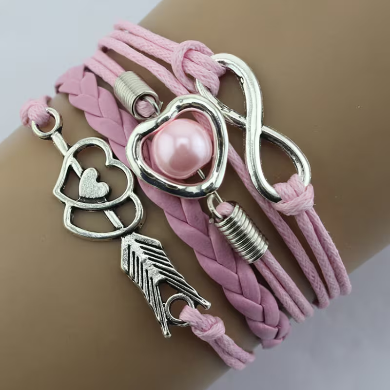 Cupid's Bow Multicolor Heart Bracelet