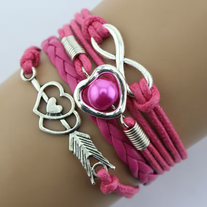 Cupid's Bow Multicolor Heart Bracelet