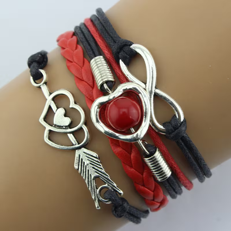 Cupid's Bow Multicolor Heart Bracelet