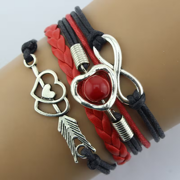 Cupid's Bow Multicolor Heart Bracelet
