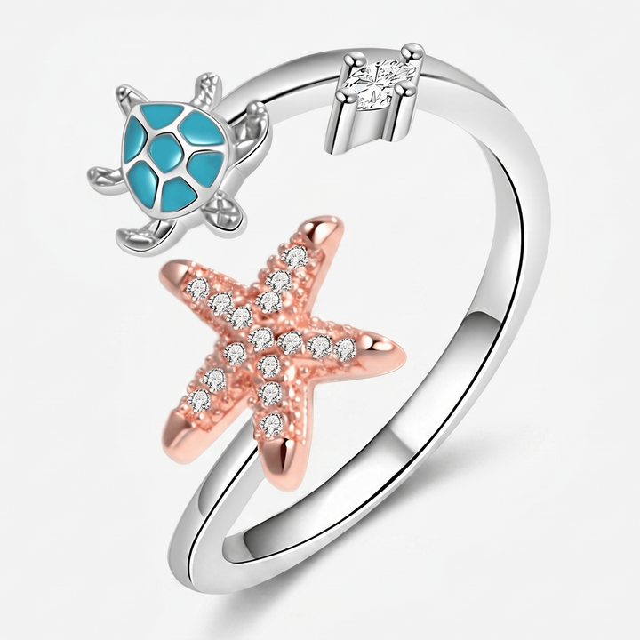 Ocean Wave Ring - (ADJUSTABLE)