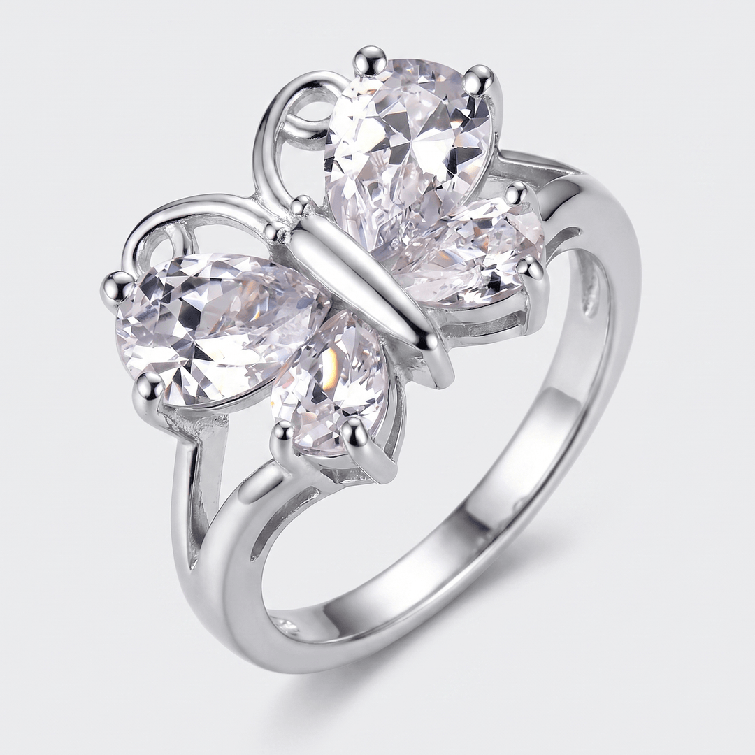 Crystal Butterfly Ring