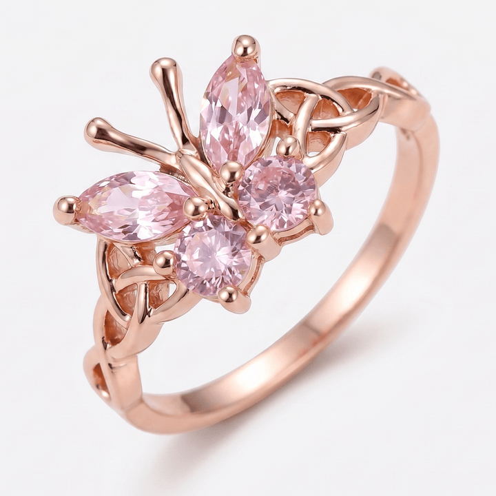 Pink Butterfly Ring