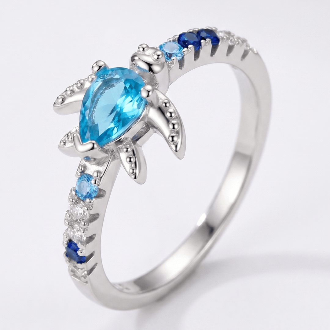 Blue Turtle Ring