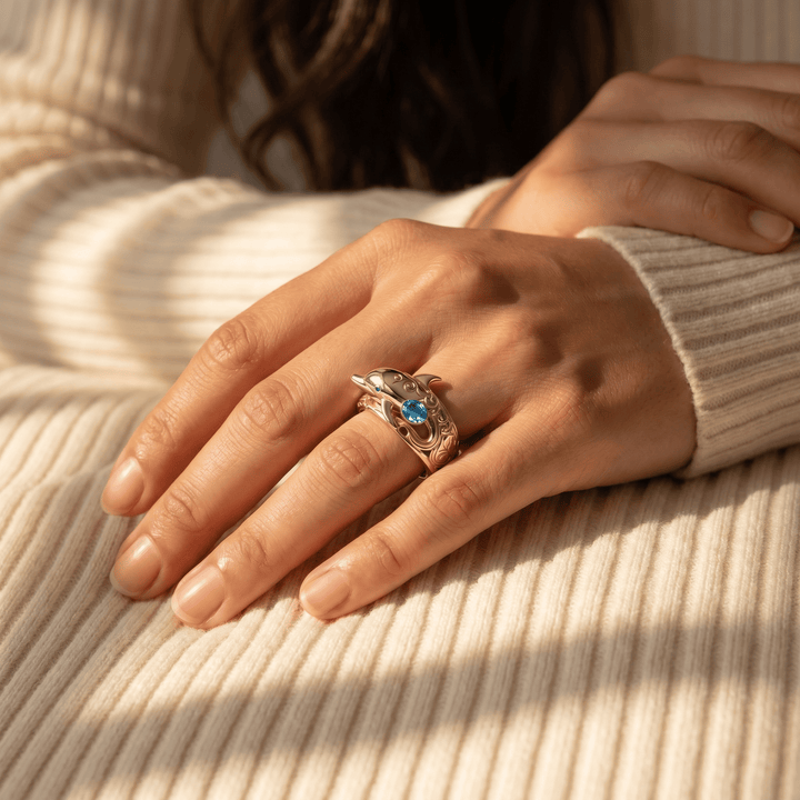 Golden Dolphin Ring