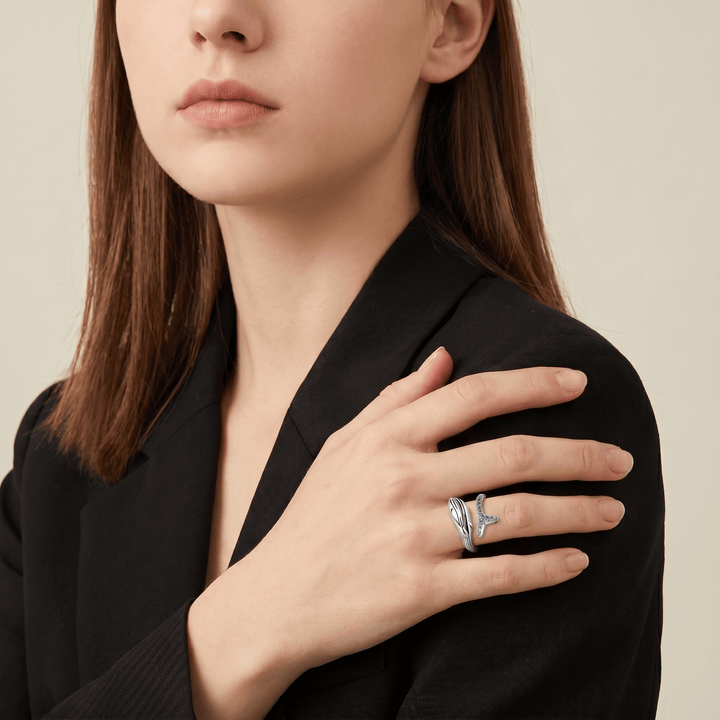 Sapphire Whale Ring - (ADJUSTABLE)