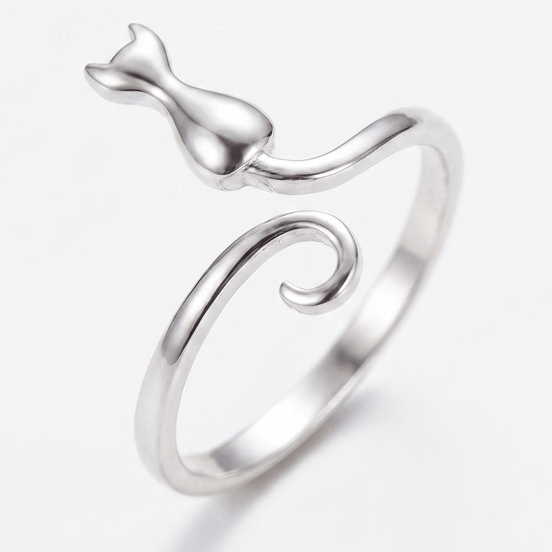 Curled Kitty Ring - (ADJUSTABLE)