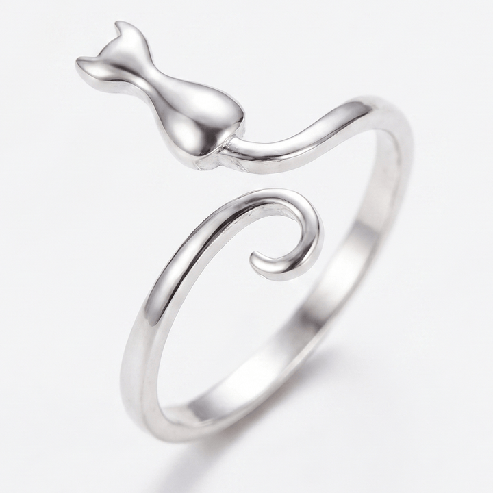 Curled Kitty Ring - (ADJUSTABLE)