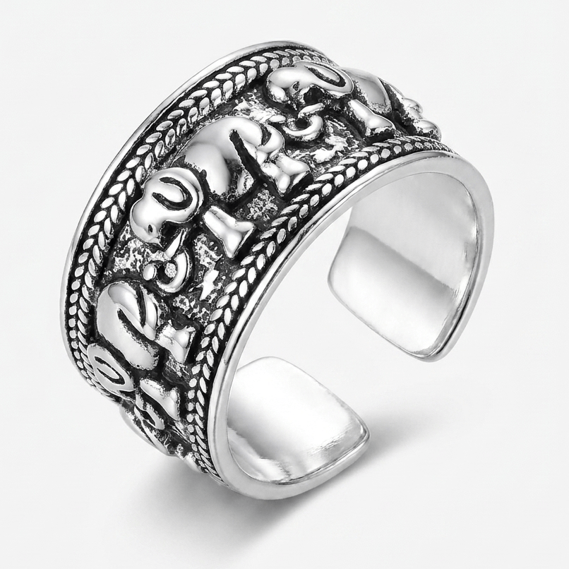 Tribal Elephant Ring - (ADJUSTABLE)