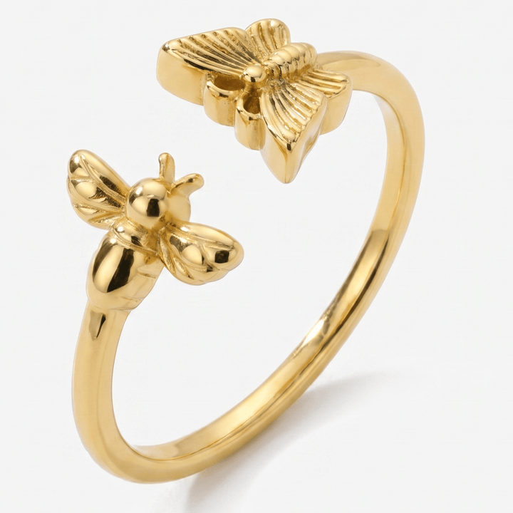 Bee And Wings Ring - (ADJUSTABLE)