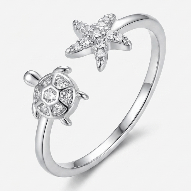 Ocean Friends Turtle Ring - (ADJUSTABLE)