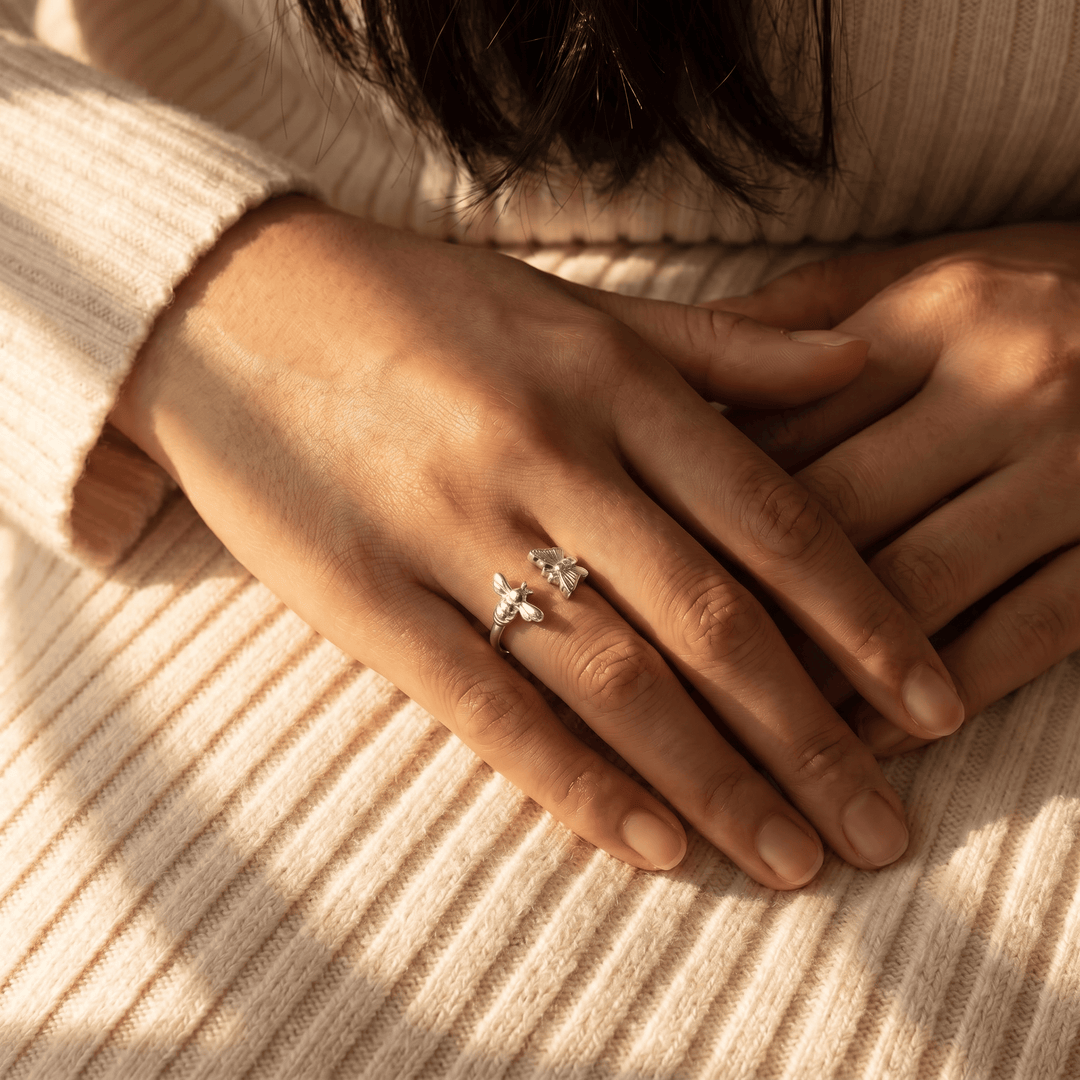 Bee And Wings Ring - (ADJUSTABLE)
