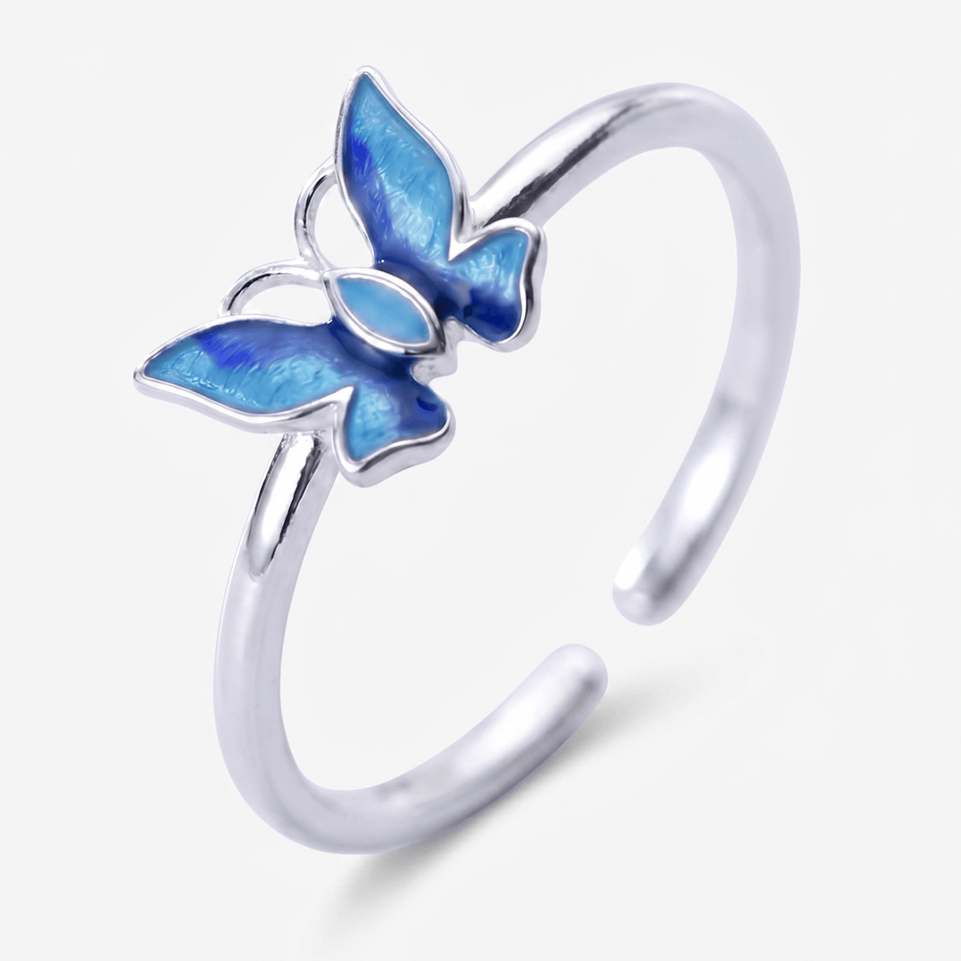 Sapphire Wings Butterfly Ring - (ADJUSTABLE)