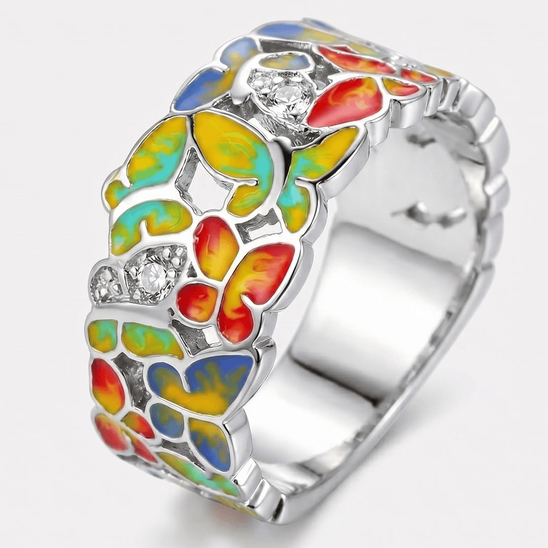 Vibrant Wings Butterfly Ring