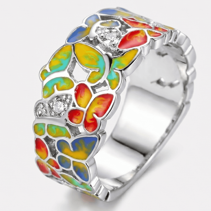 Vibrant Wings Butterfly Ring