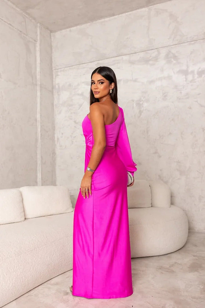 Women's Evening Dress | Asymmetrical One-shoulder Maxi