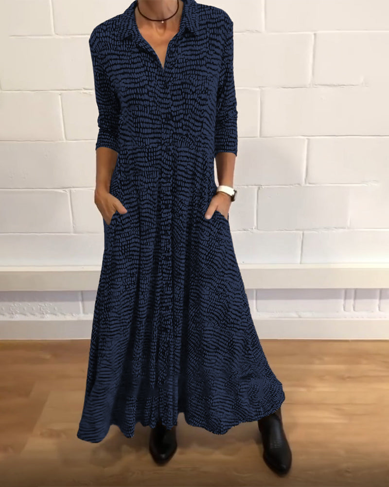 Pamela | Flowing Shirt Maxi Dress