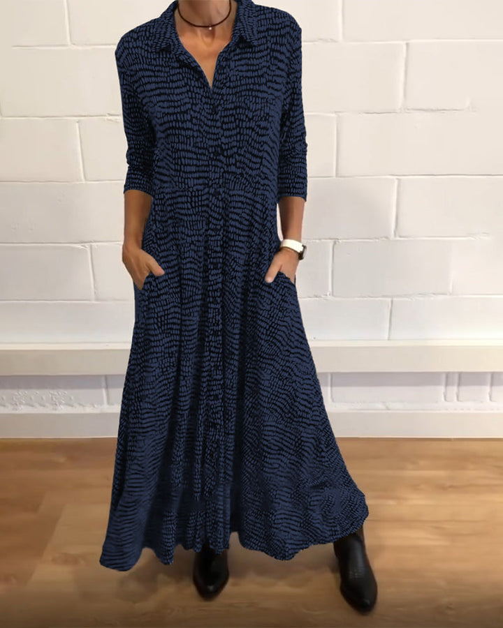 Pamela | Flowing Shirt Maxi Dress