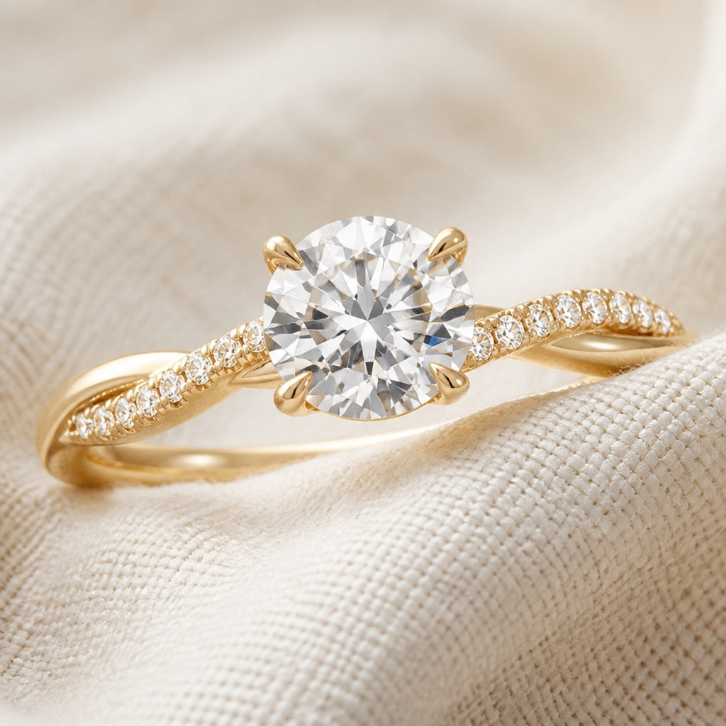 Twisted Zirconia Eternity Ring