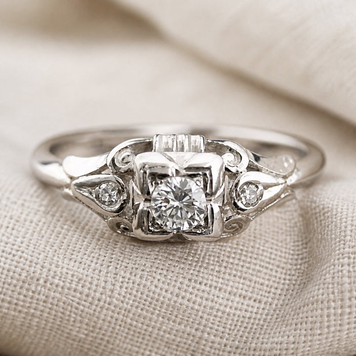 Silver Crystal Elegant Ring