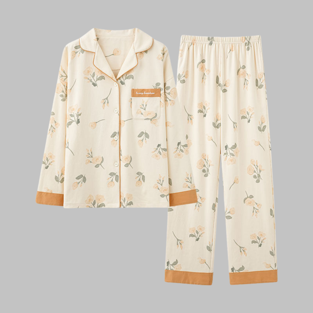 COSIMA™ - Cozy Long Sleeve Top and Pants Loungewear Set