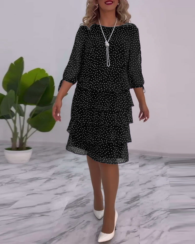 ELINA™ - Dotted Elegance Dress