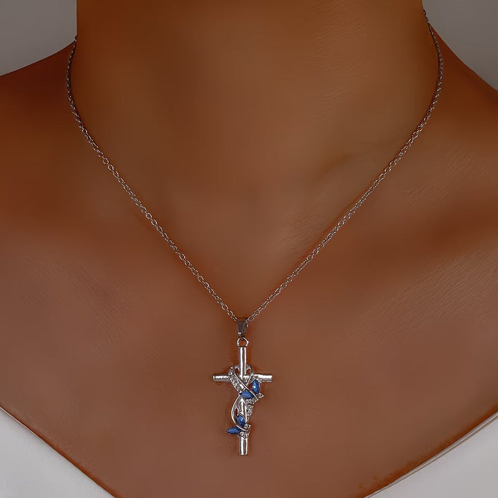 Butterfly Cross Pendant Necklace