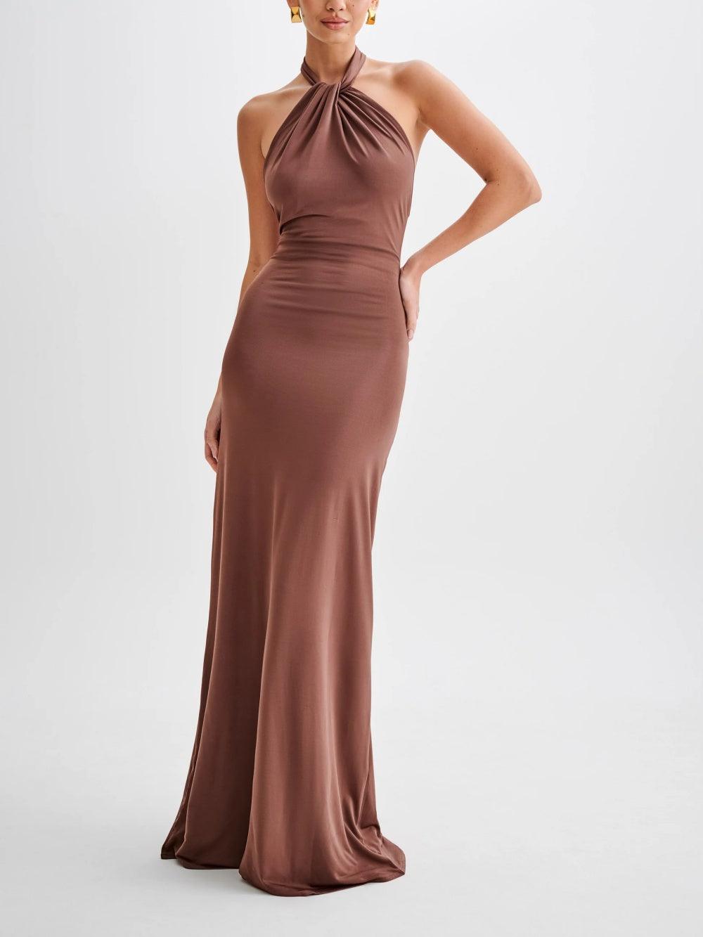 Women’s Dress | Slinky Halter Maxi