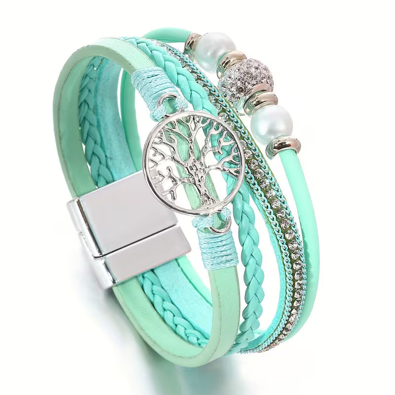 Elegant Multi-Layer Tree of Life Bracelet