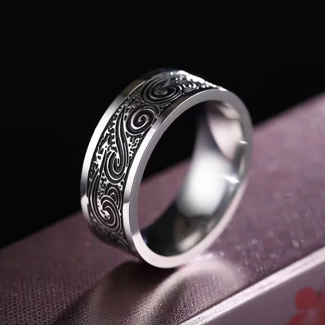 Silver Scroll Legacy Ring