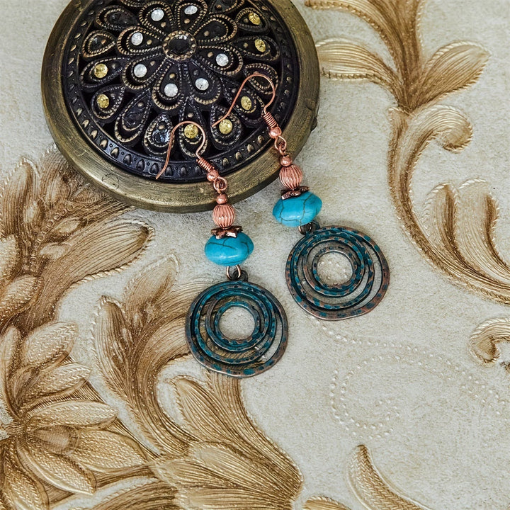 Turquoise Copper Earrings