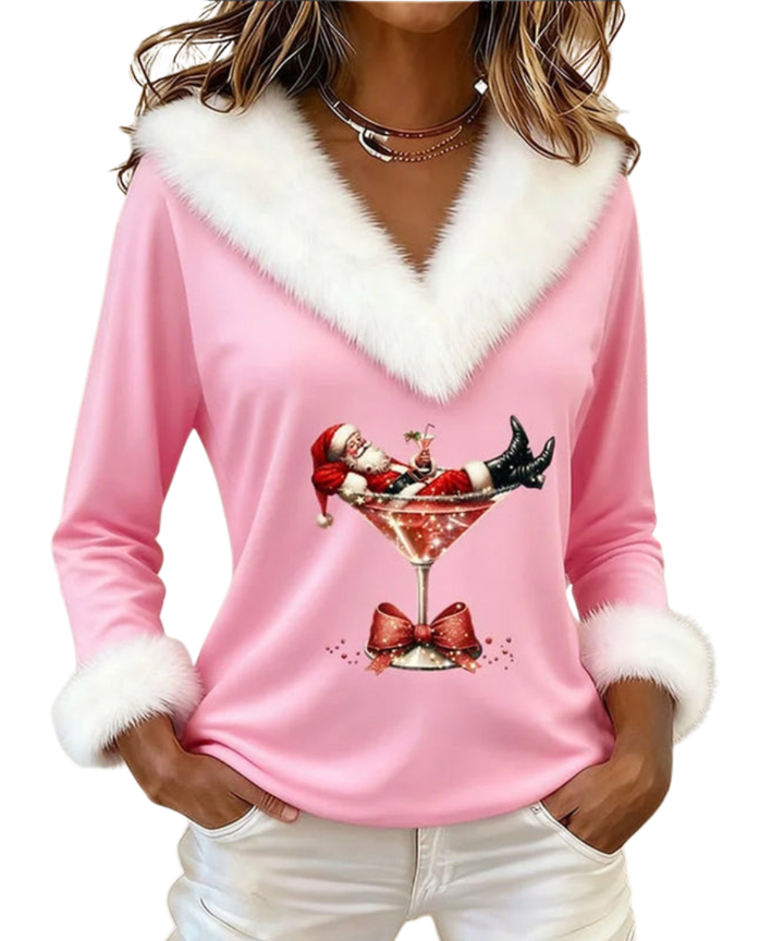 Fiorenza | Velvet Christmas Top
