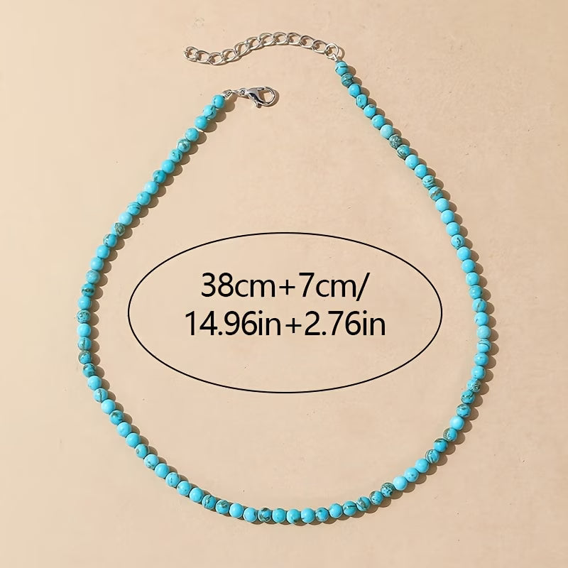 Classic Turquoise Bead Necklace