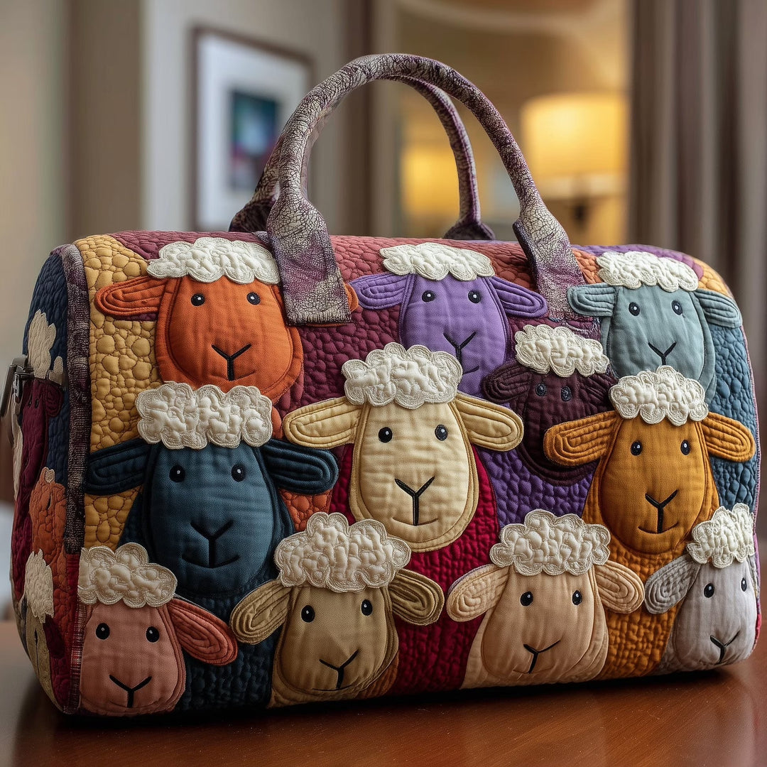 Sheep Head Quilted Duffel Bag