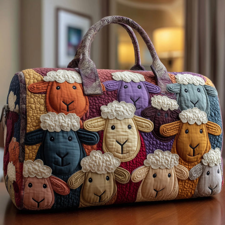 Sheep Head Quilted Duffel Bag