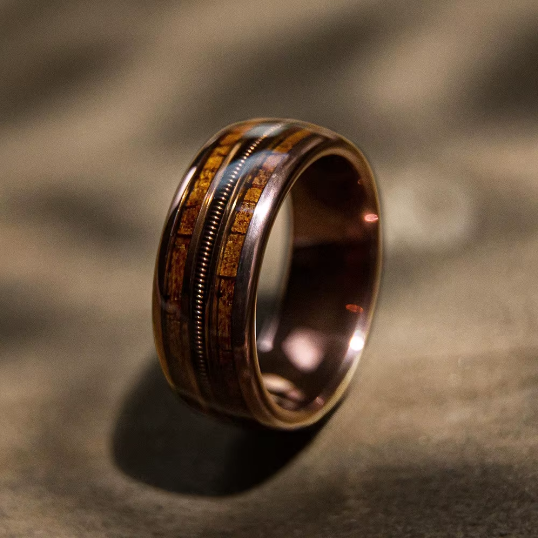 Rustic Timber Crest Ring