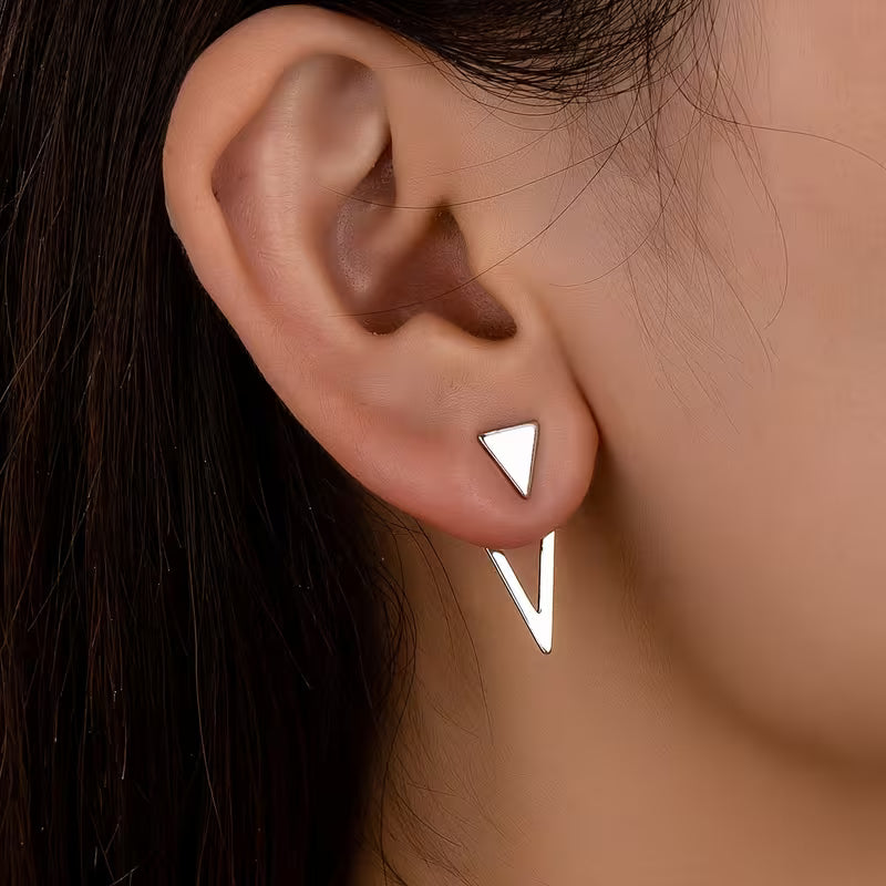 Elegant Minimalist Triangle Drop Earrings