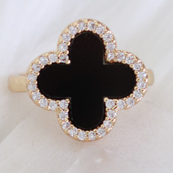 Crystal Nathan Steffy Ring (Black)