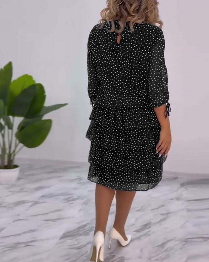 ELINA™ - Dotted Elegance Dress