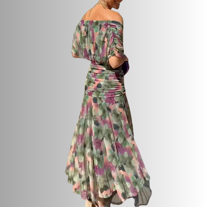 Women’s Dress | Draped V Neck Maxi