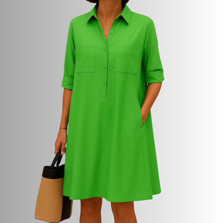 Women's Dress | Short Sleeves with Rolled Cuff